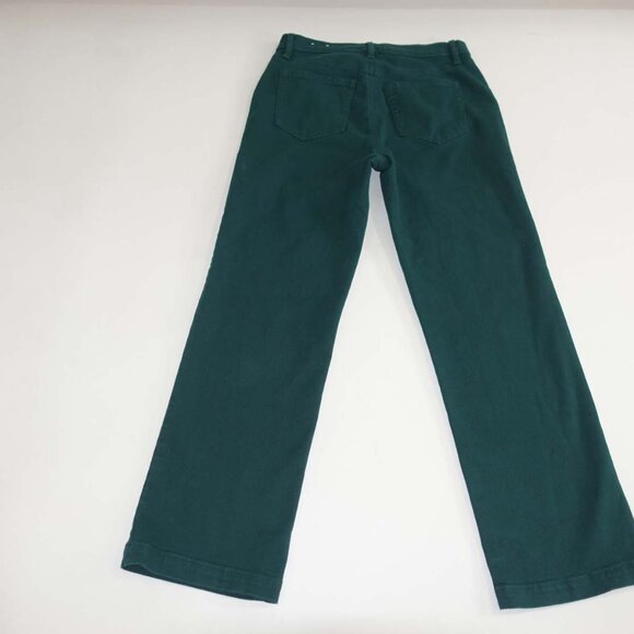 Loft Women's Straight Leg Jeans Size 2 / 26 Green High Rise Denim 28" Inseam - Picture 6 of 7